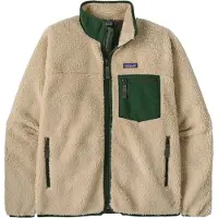Patagonia - Veste polaire chaude et coupe-vent - M's Classic Retro-X Jkt Dark Natural w/Treeline Green - Taille S - Beige