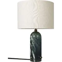 Gubi Gravity Lampe de Table Emerald marble | Canvas Shade | Large