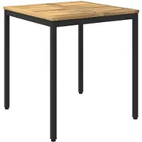 vidaXL Table de jardin blanche et noire, 70 x 68,5 x 75 cm
