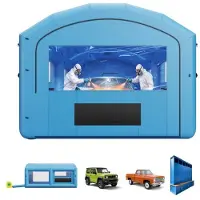 Vevor Cabine de Peinture Gonflable 6,4x4,1x3 m Souffleurs de 1100 W Bleu