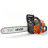 Vevor Tronçonneuse Thermique 58 cm³ 2,2 kW Scie à Chaîne Essence 2 Temps pour Coupe du Bois