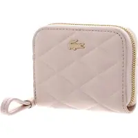 Lacoste Cuir porte-monnaie Zip Coin Wallet Mansia vieux rose