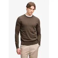 Superdry Homme Pull Essentiel Léger en Laine Mélangée Brown Taille: L