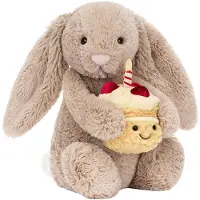 Jellycat Peluche - 31x12 cm - Bashful Beige Bunny Anniversaire - - UneTaille - Peluche
