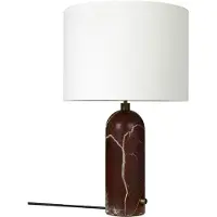 Gubi Gravity Lampe de Table Maroon marble | White Shade | Large