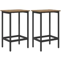 vidaXL Tabourets de bar, lot de 2, en bois imitation chêne artisanal, 40 x 32 x 64 cm