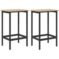vidaXL Tabourets de bar, lot de 2, en bois imitation chêne Sonoma, 40 x 32 x 74 cm