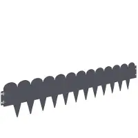 vidaXL Bordure de jardin, 10 pièces, 103 x 20 cm, acier, anthracite