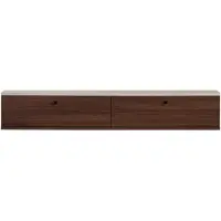 CALICOSY - Meuble TV suspendu 2 abattants L160 cm - ROY