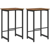 vidaXL Tabourets de bar, lot de 2, en bois vieilli, 40 x 32 x 64 cm, matériau de bois