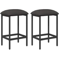 vidaXL Tabourets de bar, lot de 2, gris foncé, 40 x 32 x 74 cm, matériau composite en bois
