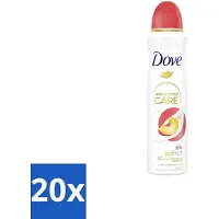 Dove Déodorant Spray - Pêche & Fleur Blanche - 150 ml - Pack avantage - 20 pièces