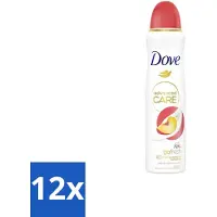 Dove Déodorant Spray - Pêche & Fleur Blanche - 150 ml - Pack avantage - 12 pièces