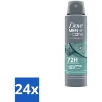Dove Men+Care Déodorant Spray - Eucalyptus & Menthe - 150 ml - Pack avantage - 24 pièces