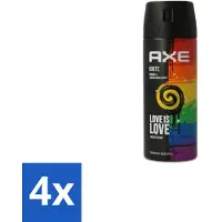 Axe - Déodorant spray - Unite - Soignant - Parfum épicé - 150 ml - Pack avantage - 4 pièces