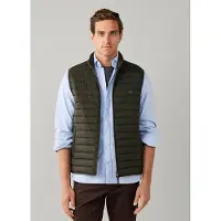 Hackett London pour homme. HM4000197 Gilet Ultra vert foncé (XL), Casuel, Polyester