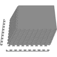vidaXL Tapis de protection pour piscine, 12 pièces, gris, 4,32 m², en mousse EVA