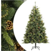 vidaXL Sapin de No?l artificiel articul¿¿ avec pommes de pin 210 cm