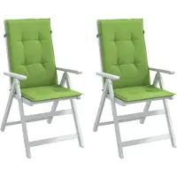 vidaXL Coussins de chaise à haut dossier 2 pcs. Melange Vert 120x50x4 cm Tissu