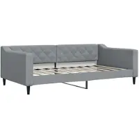 vidaXL Lit de jour convertible avec tiroirs , gris clair, 100 x 190 cm, tissu