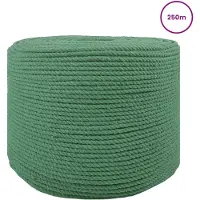 vidaXL Corde Vert 0,8 x 0,8 x 25000 cm Coton