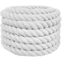 vidaXL Corde Blanc 5 x 5 x 500 cm Coton