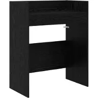 vidaXL Table de DJ noire, imitation chêne, 82 x 45 x 102 cm, en panneaux de particules