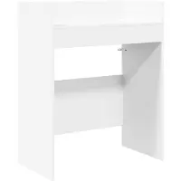 vidaXL Table de DJ blanche, 82 x 45 x 102 cm, en panneaux de particules