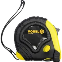 VOREL Ruban à enrouler 10 m x 25 mm jaune - noir