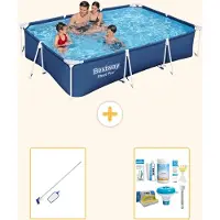 Bestway Steel Pro, piscine rectangulaire - 300 x 201 x 66 cm - 3 pièces - Modèle S22717