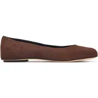 Weekend Max Mara pour femme. 2625526054600 Ballerines en Cuir Wkatodisuede marron (36), Plat, Aucun, Casuel, Classique