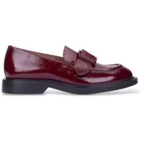 Wonders pour femme. A-5303 Mocassins en Cuir Lack bordeaux (36), Plat, Aucun, Grenat, Classique, Vernis