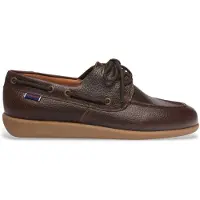 Sebago pour homme. 72125BW Gary Jobson Mocassins en cuir marron (45), Plat, 1 à 3 cm, Lacets, Casuel, Classique