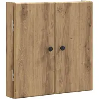 vidaXL Armoire pour cible de fléchettes BREDA, chêne artisanal, 52,5 x 10,5 x 53,5 cm