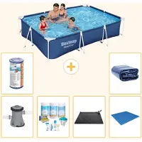 Bestway Steel Pro, piscine rectangulaire - 300 x 201 x 66 cm - 7 pièces - Modèle S21570
