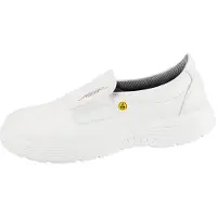 ABEBA Mocassin blanc ESD - 40, 7131028 Chaussures de sécurité ESD x-light femmes/hommes, S2 (S2, 40)