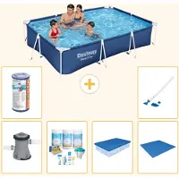 Bestway Steel Pro, piscine rectangulaire - 300 x 201 x 66 cm - 7 pièces - Modèle S21564