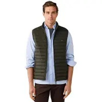 Hackett London pour homme. HM4000197 Gilet Ultra vert foncé (M), Casuel, Polyester