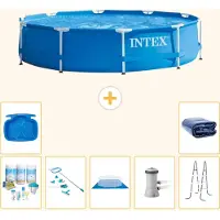 Intex Piscine tubulaire rectangulaire - 366 x 76 cm - 8 pièces - Modèle S20446
