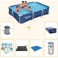 Bestway Steel Pro, piscine rectangulaire - 300x201x66 cm - Composée de 7 pièces - Modèle S22252