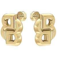 BOSS Boucles d’oreilles à monogramme Double B finition or jaune clair