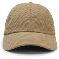 HUGO Casquette en doux velours de coton côtelé à logo brodé