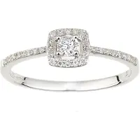 Diamant L'Eternel Bague 'Verlobungsring aus 375 Weißgold mit Diamant' argent