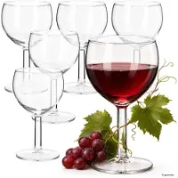 MamboCat 6 verres à vin de type "ballon", capacité de 190 ml, pour eau, vin rouge ou vin blanc, adaptés à un usage en restauration