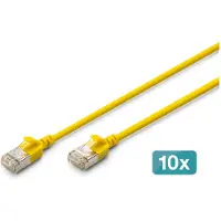 Digitus Patchkabel CAT 6A F/FTP Slim 5m gelb 10 Stück