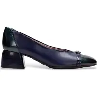 Hispanitas pour femme. BHI264922 Chaussures en cuir Varsovia marine (37), 1 à 3 cm, Boucle, Casuel