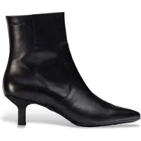 Wonders pour femme. G-7111 Flex Fit 11 chaussures en cuir noir (37), 1 à 3 cm, Fermeture éclair, Casuel