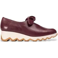 Wonders pour femme. C-7611 Chaussures en cuir Simon 11 marron (37), Plat, Lacets, Casuel, Grenat