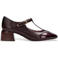 Hispanitas pour femme. BHI265094 Chaussures en cuir Varsovie bordeaux (38), 1 à 3 cm, Boucle, Casuel, Grenat