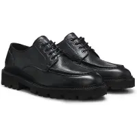 BOSS Chaussures derby en cuir avec semelle crantée structurée